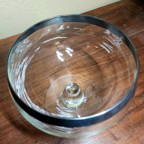 Vintage Silver Band Pedestal Compote Bowl - Picture 5 of 6
